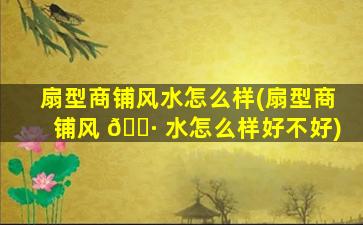 扇型商铺风水怎么样(扇型商铺风 🌷 水怎么样好不好)